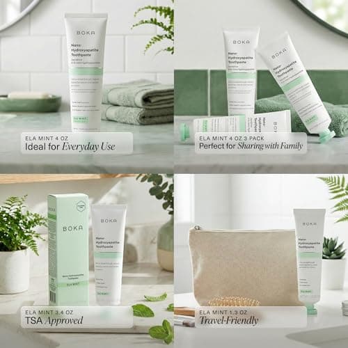 Boka Toothpaste - Fluoride Free Toothpaste, Nano Hydroxyapatite Toothpaste — view 4