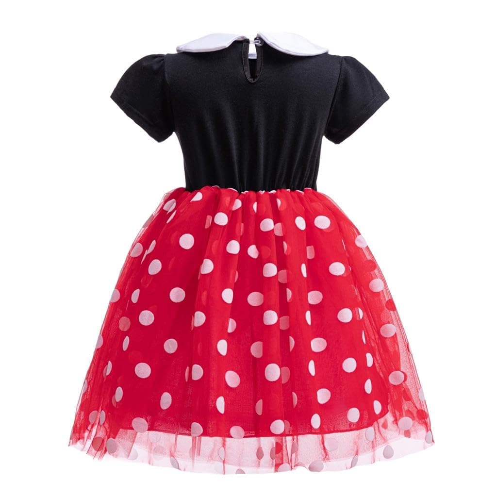 Lito Angels Disfraz Vestido de Princesa Ratona Mouse con Aro de Pelo Orejas de Ratón para Bebe Niñas Talla 18-24 meses, Lunares Rojo (Número de etiqueta 90) — view 2