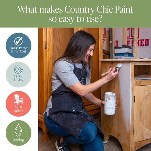 Country Chic All-in-One Chalk Paint for Furniture, Cabinets, Home Decor, Eco-Friendly, Matte Finish, Built-In Primer & Top Coat for Wood, Metal - Sage Advice (sage Green) - 4 oz (118 ml)