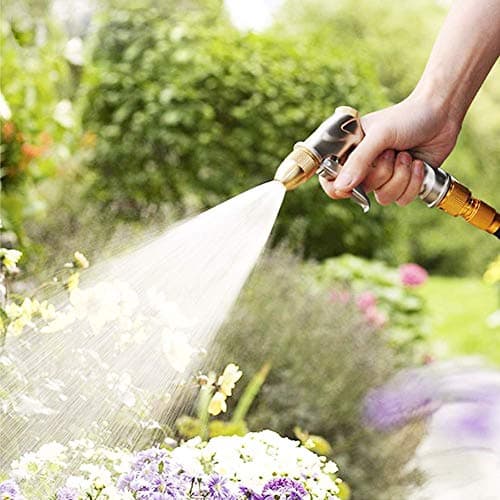 FANHAO Garden Hose Nozzle Sprayer, 100% Heavy Duty Metal Handheld Water Nozzle High Pressure in 4 Spraying Modes for Hand Watering Plants and Lawn, Car Washing, Patio and Pet