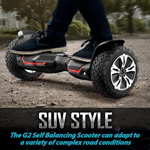 Gyroor Warrior 8.5 inch G2 All Terrain Off Road Scooter with Bluetooth Speakers and LED Lights, Self Balancing Scooter for Kids ages 6-12 and Adults — view 2