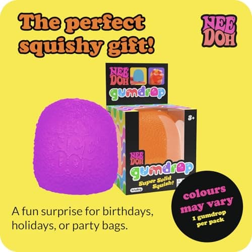 Schylling NeeDoh Gumdrop - Textured Sensory Toy with Super Solid Squish - 2.5" Tall - Colors May Vary (Pack of 1) — view 4