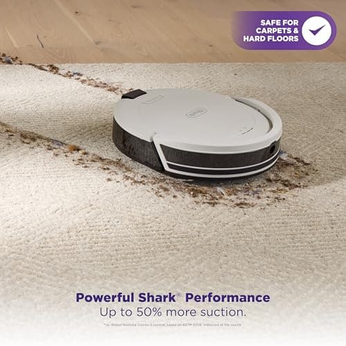Shark Navigator | Robot Vacuum Cleaner with Powerful Suction for Pet Hair, Rugs, Carpets & Hard Floors | Bagless Self-Empty Base | 30-Day Capacity | SmartPath LiDAR Navigation | White | AV2110S ​