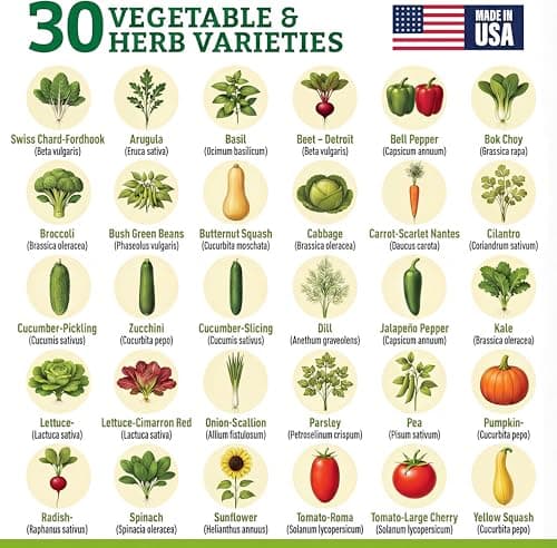 Vegetable/Herb Seeds Variety Pack - 30 Heirloom Seed Gift Kit - Made in USA — view 3