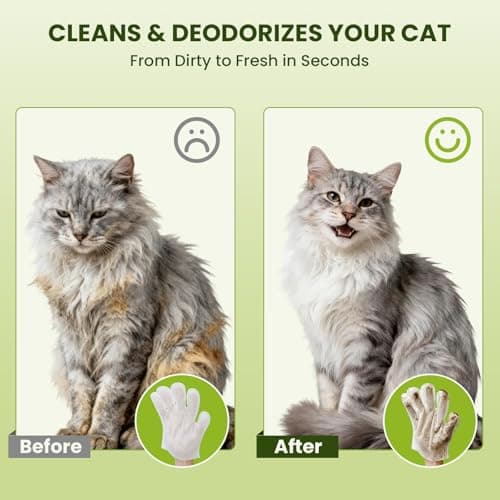36PCS Hypoallergenic Pet Glove Wipes for Dogs & Cats - Quick Clean & Deodorizing Between Baths & Travel | Dog Washing Wipes for Fur, Butt, Paws, Eyes & Ears |Cat Cleaning Gloves for Grooming & Bathing — view 4