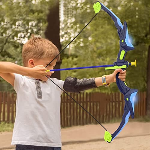 2 Pack Bow and Arrow Set for Kids, Light Up Archery Set with 14 Suction Cup Arrows, Archery Targets Outdoor Games for Kids Ages 4-8 8-12, Birthday Gifts Toys for 5 6 7 8 9 10 11 12 Year Old Boys Girls — view 2