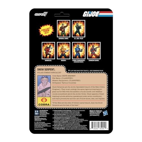 Super7 G.I. Joe Cobra Snow Serpent - 3.75" G.I. Joe Action Figure with Accessory Classic Cartoon Collectibles and Retro Toys — view 2