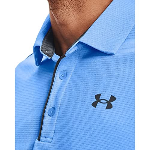 UNDER ARMOUR mens Tech Golf Polo ,(369) Lime Surge / / Black,X-Large Tall — view 3