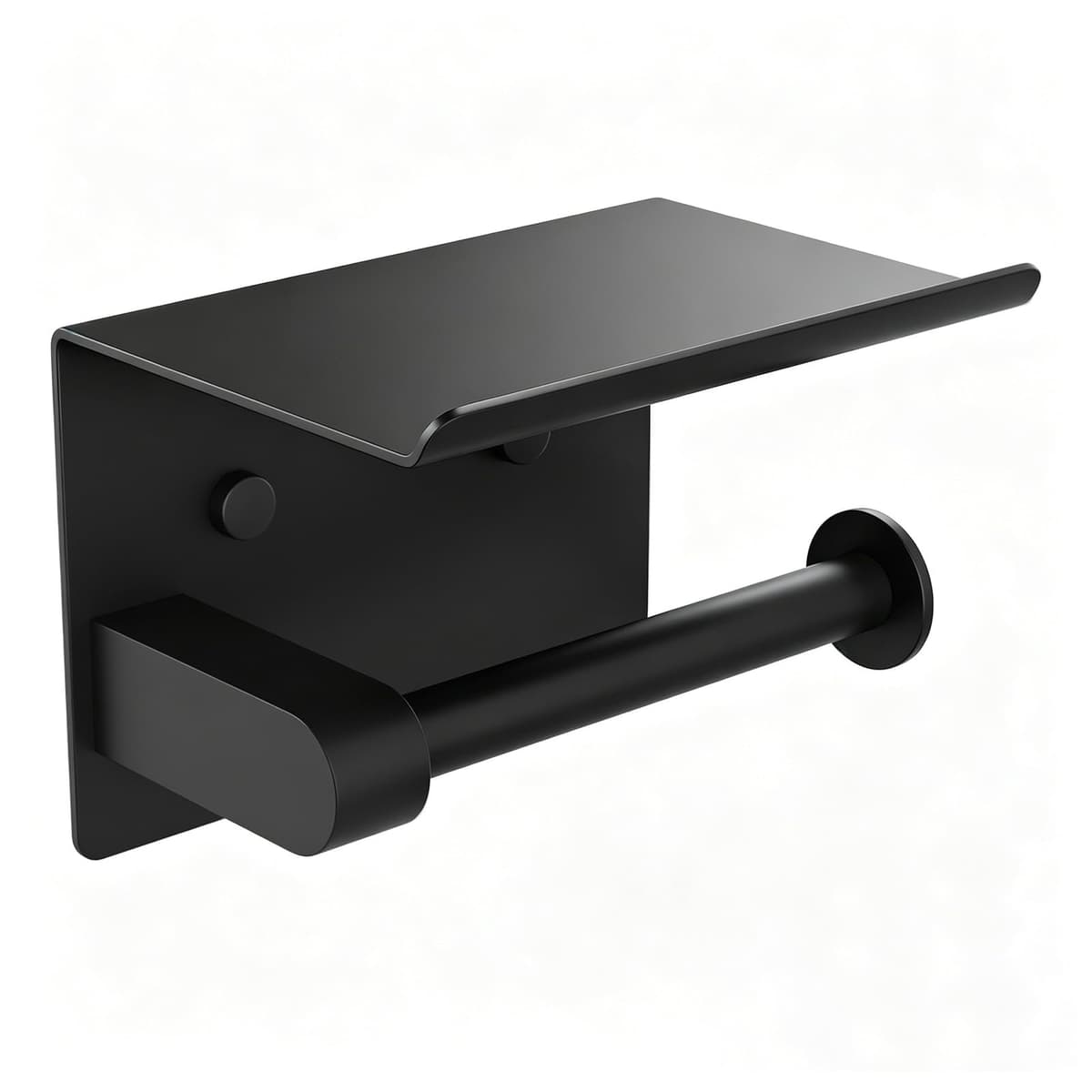 Ibergrif MK34053 - Portarrollos Adhesivo Sin Tapa de Papel Higiénico con el Teléfono Móvil Estante de Almacenamiento, Plata, Acero Inoxidable — view 8
