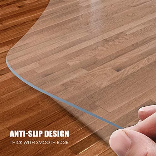 Kuyal Clear Chair mat for Hard Floors 36 x 48 inches Transparent Floor Mats Wood/Tile Protection Mat for Office & Home (36" X 48" Rectangle) — view 4