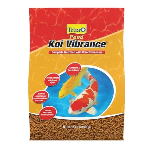 TetraPond Koi Vibrance Soft Sticks, Floating Pond Fish Food for Koi Fish and Ornamental Goldfish, 2.42 lbs