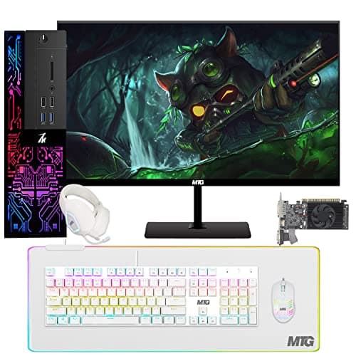TechMagnet Gaming PC Desktop, Intel Core i5-6500, Siwa 6, GT-730 4GB DDR3, 16GB RAM, 480GB SSD + 1TB HDD, 27 Inch 165Hz Gaming Monitor, Gaming Kit, Windows 11 (Renewed)