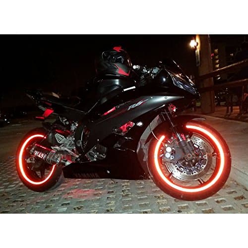 customTAYLOR33 (All Vehicles) Red High Intensity Grade Reflective Copyrighted Safety Rim Tapes (Must Select Your Rim Size), 12"/14" (Combination Rim Size) — view 3