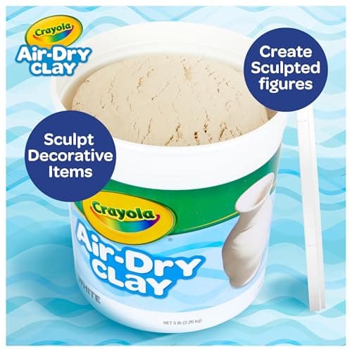 Crayola Air Dry Clay (5lbs), Teacher Supplies, Natural White Modeling Clay for Kids, Sculpting Material, Bulk Craft Supplies for Art Classrooms — view 4