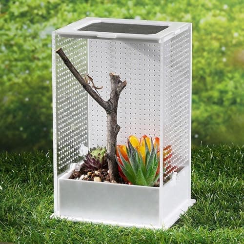 Praying Mantis Enclosure | Clear Acrylic Animal Tank,Reptile Habitat - for Jumping Spider Small Reptile Nesting Breeding Feeding — view 2