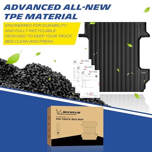 Michelin Truck Bed Mat for 2019-2026 Chevy Silverado/GMC Sierra 1500 5.8 FT / 69.9" Only (Not Fit Optional CarbonPro Bed), All-Weather Truck Bed Liner, Custom Fit, Durable TPE Bedliner, Non-Slip — view 5