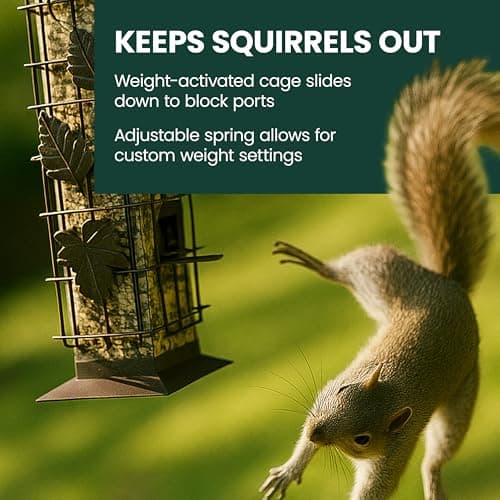 Perky-Pet 336-1SR Squirrel-Be-Gone Bird Feeder, 2LB Squirrel Proof Outdoor Wild Bird Feeder with Weight-Activated Perches — view 4