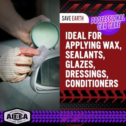 AIDEA Microfiber Applicator Pad-8 Pack, Car Wash Sponge, Grey