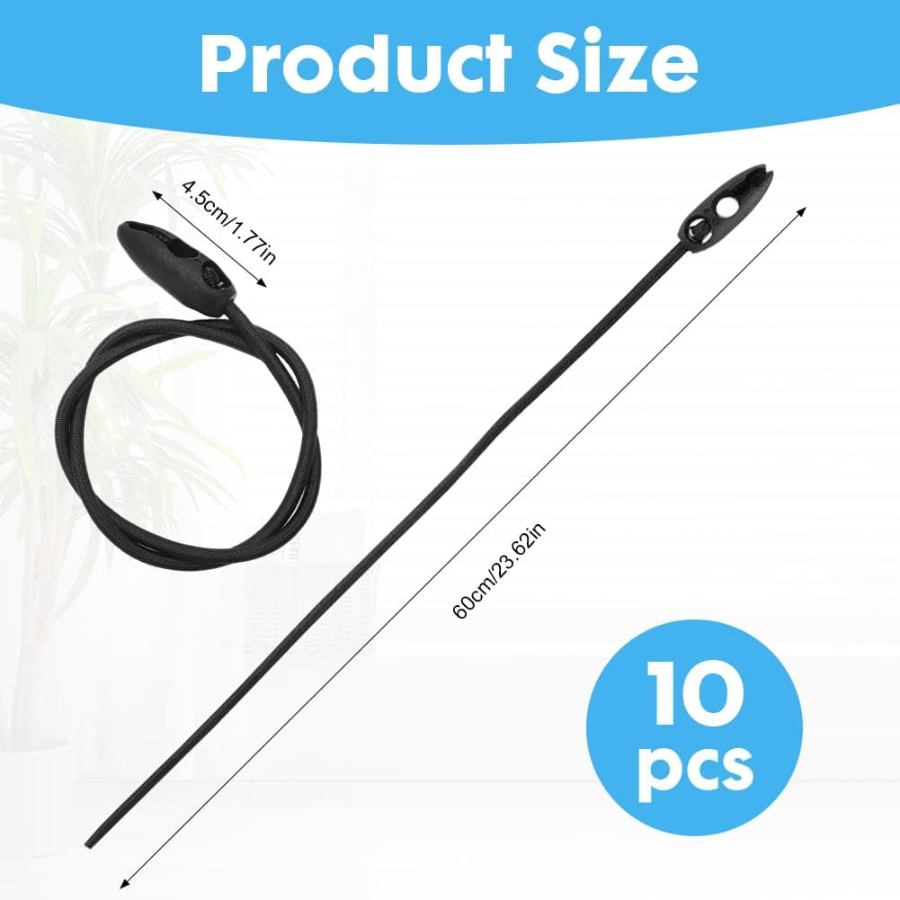 10 correas tensoras expansoras, tensores de equipaje, gomas tensoras de 50 cm, gomas elásticas para portabicicletas, pizarras de advertencia, bicicleta, motocicleta, camping, lona, correas de sujeción — view 2