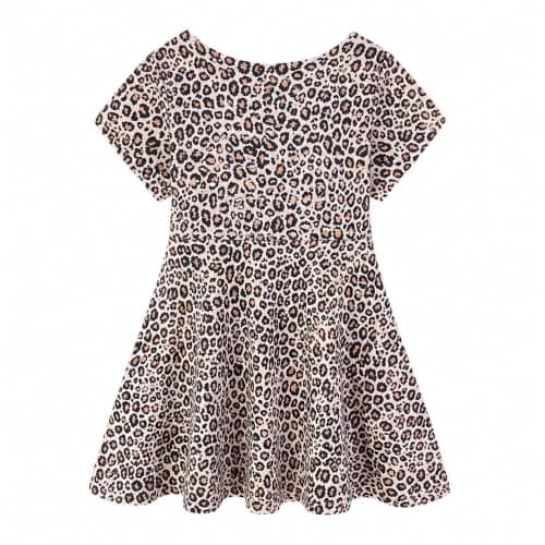 Mud Kingdom Little Girls Summer Dress A-Line Leopard Beige Size 7-8 — view 2