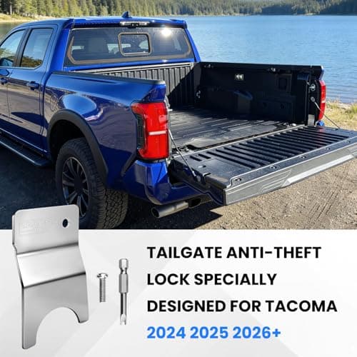 Klutchtech Tailgate Anti-Theft Lock Fit for Toyota Tacoma 2024 2025 2026+, Truck Bed Tailgate Locks Protector Compatible with Toyota Tacoma Accessories 2026-2024