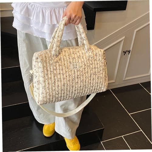 Quilted Diaper Bag, Adjustable Soft Floral Diaper Bag for Women, Multi-Pocket Large Mommy Bags for Travel and Daily Use — view 4