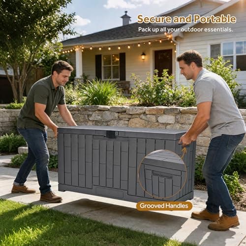 Yardlab Outdoor Deck Box Container, 60 Gallon — view 4
