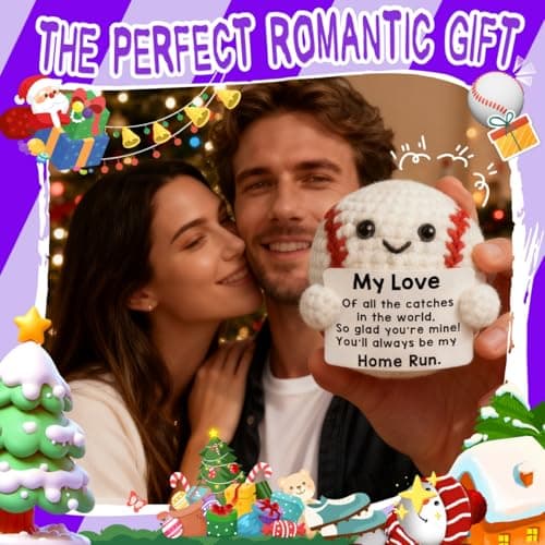 TKGIFTHOT Valentines Gifts for Him Her Boyfriend Girlfriend Crochet Baseball Gifts for Birthday Anniversary Valentines Day Romantic I Love You Gift for Husband or Wife — view 5