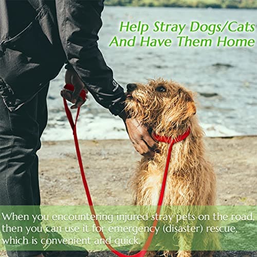 Slip Lead Dog Leash, 6 pcs Short Pet Leashes Slip Leads for Dogs Cats Grooming Shelter Rescues Walking Training,etc., 6 FT Strong Pulling Dog Leash with O-Ring — view 5