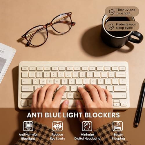 Cyxus Round Blue Light Glasses for Men & Women, TR90+Metal Frame PC Lenses for Office, Gaming & Screen Protection 8357T15 — view 4