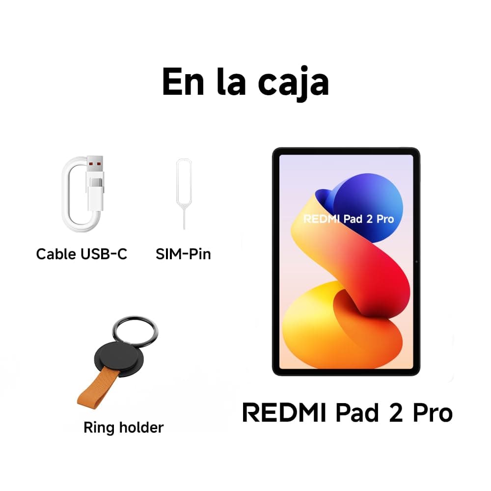 XIAOMI REDMI Pad 2 Pro - Tablet de 12.1" 2.5K (Snapdragon 7s Gen 4, 6GB de RAM, 128GB de ROM, WiFi 6 + Bluetooth 5.3, Batería de 12000 mAh, Cargador no Incluido), Plata (Versión ES) — view 4
