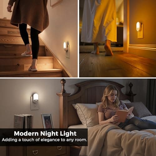 L LOHAS LED Motion Sensor Night Light, 2Pack, Motion Activated Night Light, Night Lights Plug into Wall, 3CCT Amber/3000K/5000K, Adjustable Brightness 30/60LM, for Kids Adults Bathroom Bedroom — view 5