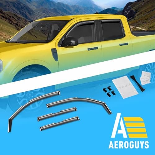 Extra Durable Window Deflectors in-Channel Window Visors Rain Guards Fit for Ford Maverick 2022-2026, Sun Visors, Wind Vent for Shades, Exterior Car Accessories - 4 pcs. AG0792 — view 7