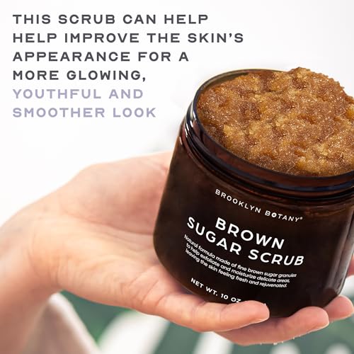 Brooklyn Botany Brown Sugar Body Scrub - Moisturizing and Exfoliating Body, Face, Hand, Foot Scrub - Fights Acne, Fine Lines & Wrinkles, Great Gifts For Women & Men - 10 oz — view 5