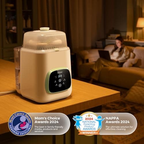 Momcozy KleanPal Pro Baby Bottle Washer, Sterilizer & Dryer - All-in-One Cleaning Machine for Bottles, Pump Parts & Baby Essentials - Time-Saving & Effortless Care — view 8