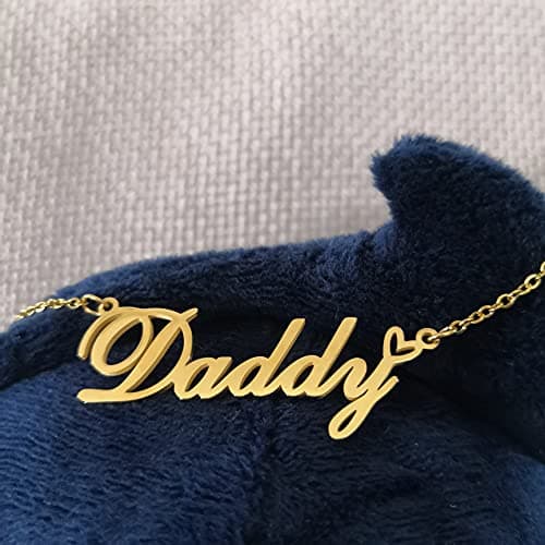 RONKAHSHOW Babygirl Custom Pendant Name Necklace Customized Personalized with Heart Necklace Best Gift for Women New Year Birthday Mother’s day Christmas wedding Party G — view 2
