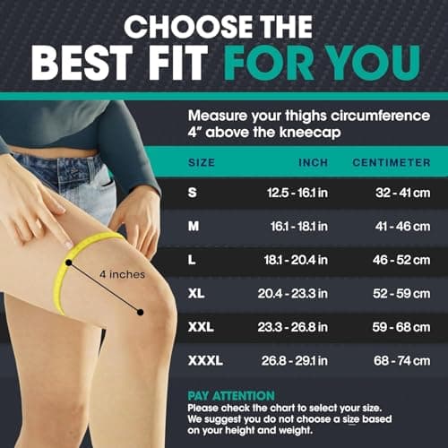 Modvel Compression Knee Brace for Women & Men - 2 Pack Knee Brace for Women Running Knee Pain, Knee Support Compression Sleeve, Workout Sports Knee Braces for Meniscus Tear ACL & Arthritis Pain Relief — view 4