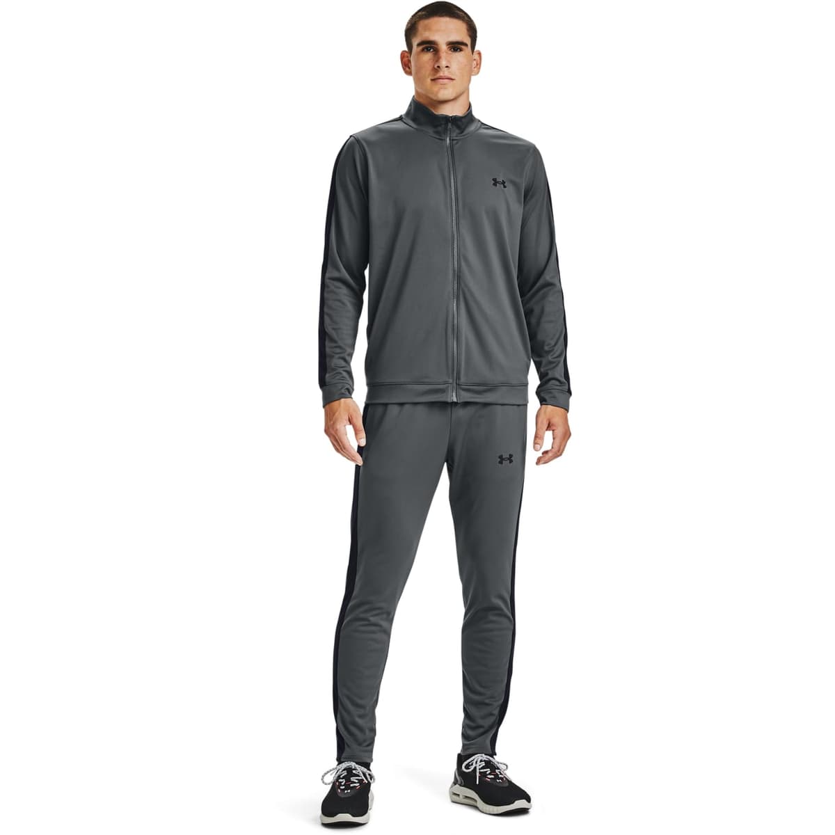 Under Armour Hombre Chándal De Punto, Pitch Grey/Black — view 16