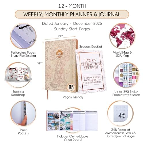 2027 Planner Weekly and Monthly & Manifestation Journal for Women