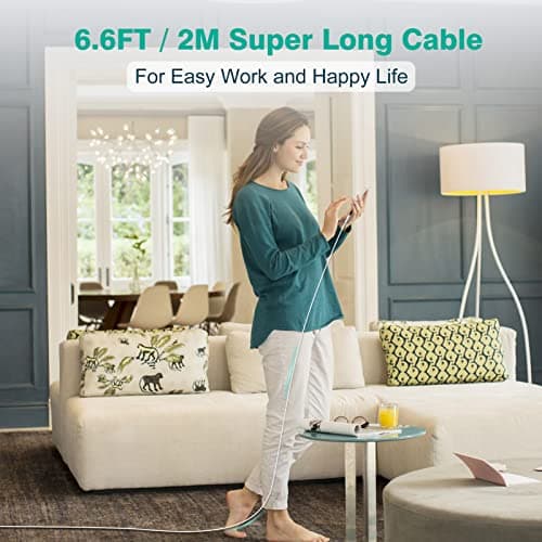 IFEART USB C to USB C Cable for MacBook Air MacBook Pro Charger, iPad Pro 13 12.9 11 inch, iPad Air 5 4, Mini 6, iPhone 17 16 15 Pro Max, Pixel, USBC Type C Fast Charging Cord 6.6FT — view 6