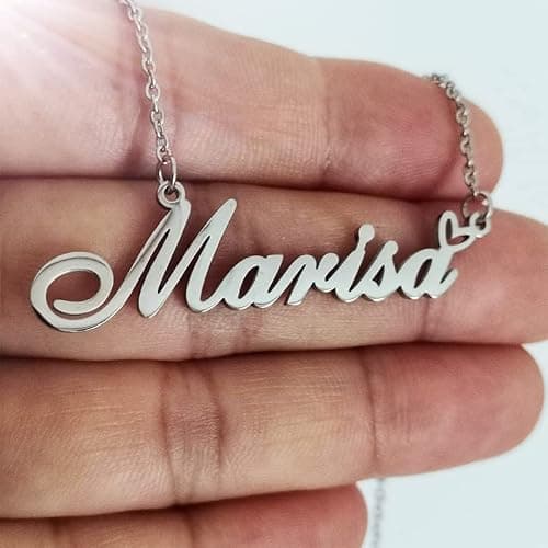 RONKAHSHOW Crybaby Custom Pendant Name Necklace Customized Personalized with Heart Necklace Best Gift for Women New Year Birthday Mother’s day Christmas wedding Party S — view 5