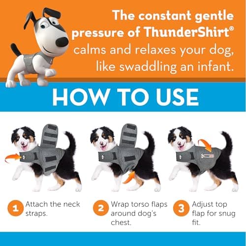 ThunderShirt for Dogs, Medium, Heather Gray Classic - Dog Anxiety Relief Calming Vest — view 4