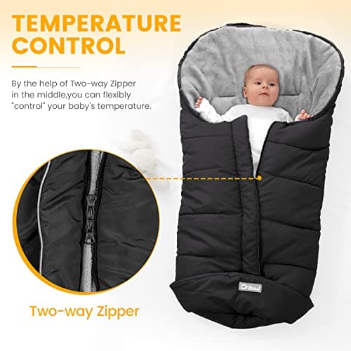 Orzbow Stroller Footmuff Universal, Weather-Proof Baby Bunting Bag, Warm — view 2