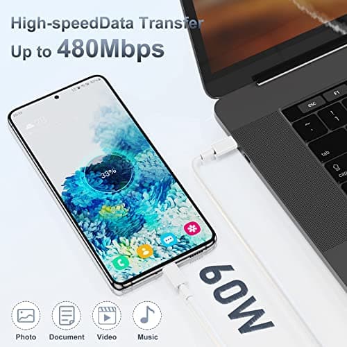 𝟐𝐏𝐚𝐜𝐤 𝟰𝟱𝗪 iPhone 17 16 15 Fast Charger,USB C Charging Block and 10ft Type C to C Cable Cord Long for Apple iPhone 17 Pro Max/17 Air/16 Pro/15 Plus/iPad/mini, Wall Plug Power Adapter Cube Brick — view 4
