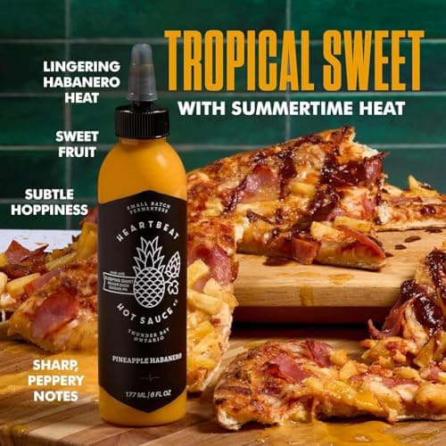Heartbeat Hot Sauce Pineapple Habanero 2-Pack, 177 mL x2, 5/10 Heat, Tropical Hot Sauce For Tacos, Pizza And Wings — view 3