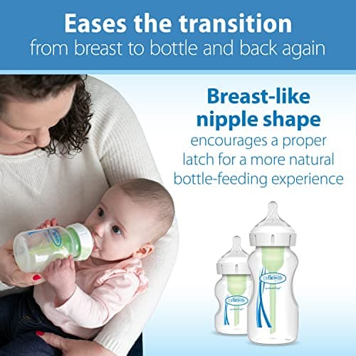Dr. Brown’s Natural Flow Level 1, Wide-Neck Baby Bottle Nipple, Slow Flow, 100% Silicone, 2 Pack, 0m+ — view 2