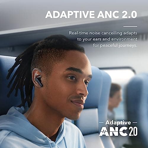 soundcore by Anker Liberty 4 NC Wireless Noise Cancelling Earbuds, 98.5% Noise Reduction, Adaptive Noise Cancelling to Ears and Environment, Hi-Res Sound, 50H Battery, Wireless Charging, Bluetooth 5.3 — view 2