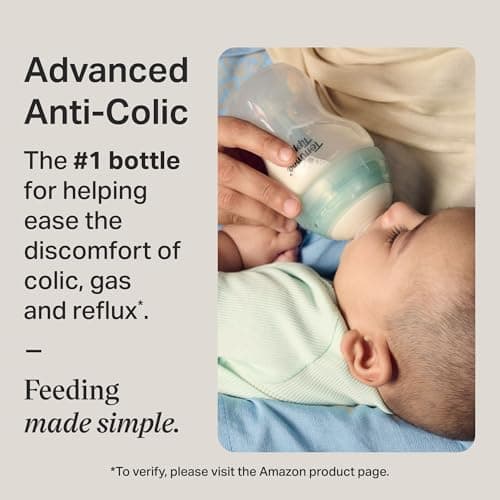 Tommee Tippee Natural Start Anti-Colic 5 oz BPA Free Baby Bottles, 0+ Months, Slow Flow Breast-Like Nipple, Self Sterilizing, Designed for Seamless Transition Between Bottle and Breast, Pack of 4