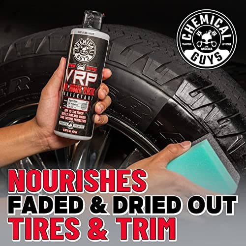 Chemical Guys VRP Protectant & WonderWave Applicators Kit - 16 oz Vinyl, Rubber, and Plastic Dressing with Foam Applicators - Restores Your Car's Interior & Exterior Surfaces — view 3