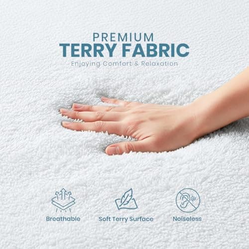 Utopia Bedding Waterproof Mattress Protector Full/Double Size, Premium Terry Mattress Cover 200 GSM, Breathable, Fitted Style with Stretchable Pockets (White)